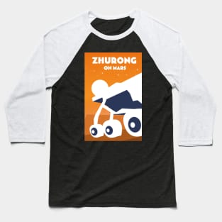 Zhurong Chinese Rover on Mars Baseball T-Shirt